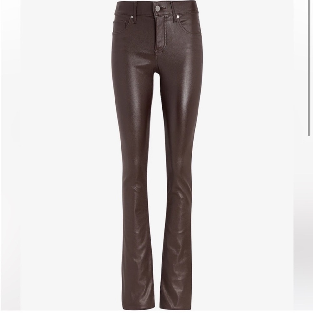 Express Mid Rise Coated Skyscraper Jeans